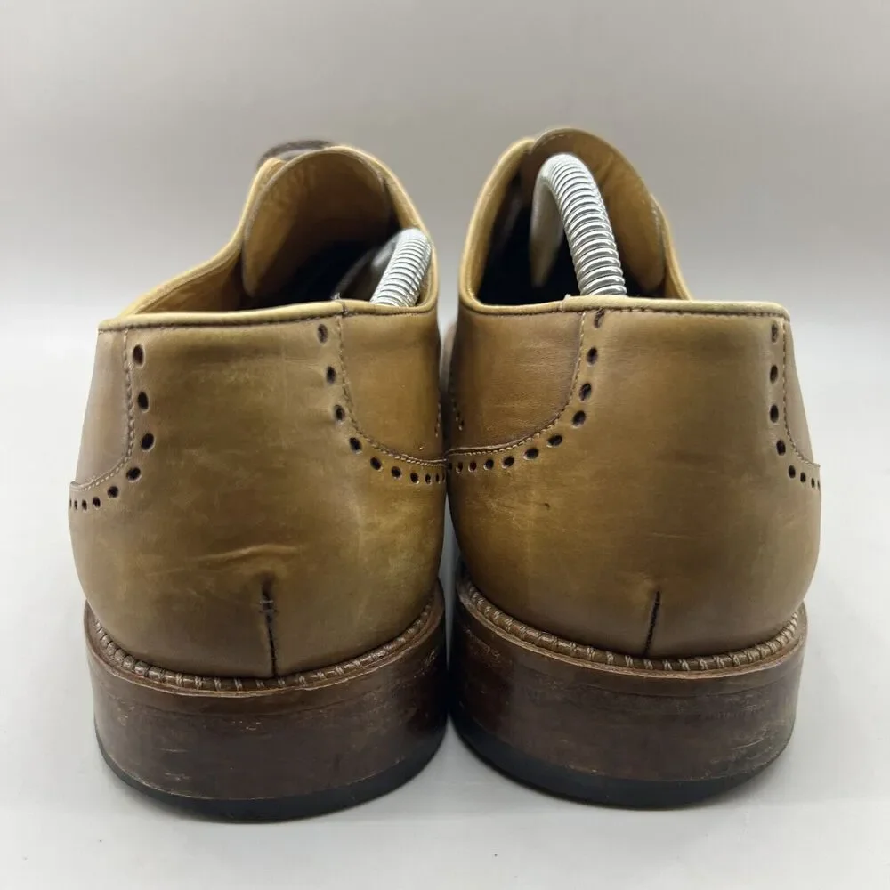 Mezlan Alexander Oxford‎ Shoes Men Size 11 M Tan Brown Wingtip Lace Up Low Dress